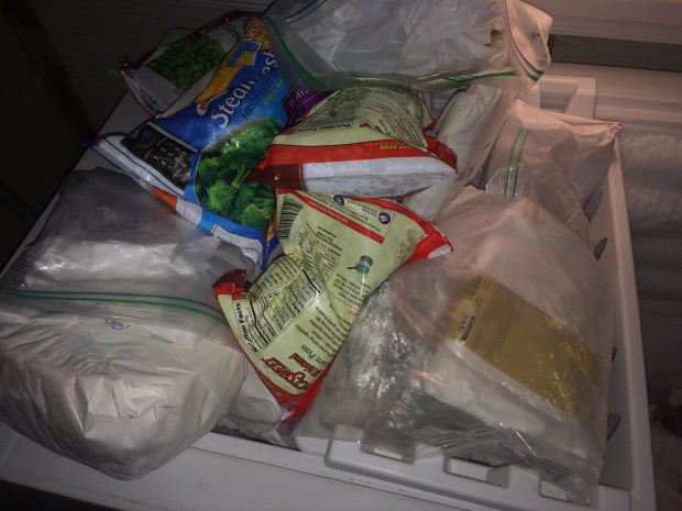This is what the freezer looked like.